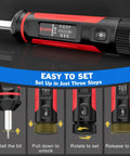 Beefy 41-Piece Torque Screwdriver Set With 15-75 In-Lb Click-Type Torque Driver, One-Quarter Inch Drive, S2 Alloy Steel Bits, Includes Phillips Pozidriv Slotted Torx Hex Bits In Compact Case For Gunsmithing, Bike Repair, And Scope Mounts, easy-to-set adjustment