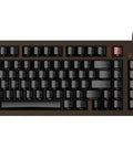 98 Key Silent Mechanical Keyboard With Hot Swappable RGB Lighting And Tri Mode Wireless Setup overview from above.