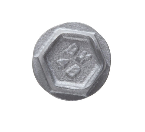 Close-up of hex head on One Quarter Inch By Three Quarter Inch 410 Stainless Steel Hex Heavy Duty Masonry Screws Kit With Drill Bit.