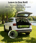 Dual Turf Golf Mat With Ball Tray And Alignment Guide, rolled in car trunk, easy transport for indoor outdoor swing training