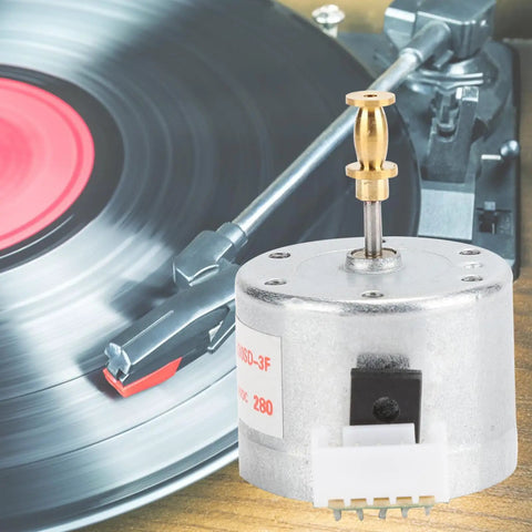 Heavy Duty Dc 12V Record Player Turntable Motor With 3 Speeds At 33 45 78Rpm CW Rotation And 25 Millimeter Mounting Hole