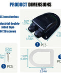 Waterproof Solar Cable Entry Gland With Leak Proof Rubber Gaskets For RV Solar Install ABS Double Wire Housing IP68