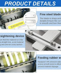 Automatic Electric Heat Shrink Tube Cutter Machine With Digital Display, features fine steel blade and straightening device.