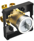 Delta R10000 high-flow brass shower valve kit in black bracket