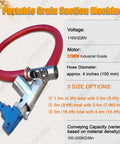 Grain Auger Portable Electric Screw Conveyor For Granular And Powder Materials With 2200W Motor Delivers 220 To 440 Lbs Per Minute