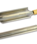 Heavy Duty High Speed Steel Spindle Roughing Gouge Set shows two HSS gouges with beech handles for woodturning.