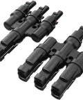 3 To 1 T Solar Panel Connector for PV Systems with MFFF and MMMF, IP67 Waterproof, 1000V 1500V DC, 30A, Snap In, Tool Free, Easy Install
