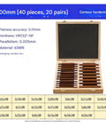 Badass Precision Setup Blocks, 20 Pair Parallel Pad Gauge Kit, Alloy Steel CNC Milling Router Table Saw Gear with 40 pieces in wooden box.