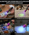 Ultra Portable 3W UV Flashlight 365nm Mini Black Light For Minerals Pet Urine Detection Scorpions Stains And Money Detection