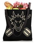 Black Boat Paddler Tote Bag for Dragon Boat Racing Dragonboating Fans and Teams Durable Water Ready Carryall with dragon design