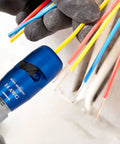 Straight Up Awg14 Wire Stripper And Twister Tool For Electric Drill Adjustable US Cable Accessory, stripping multicolored wires.