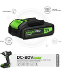 20V Cordless Impact Driver With One Quarter Inch Hex Chuck LED Work Light Includes Six Bit Set Variable Speed Trigger From Zero To Two Thousand Eight Hundred RPM One Point Three Amp Hour Battery And Charger Included shown with battery pack