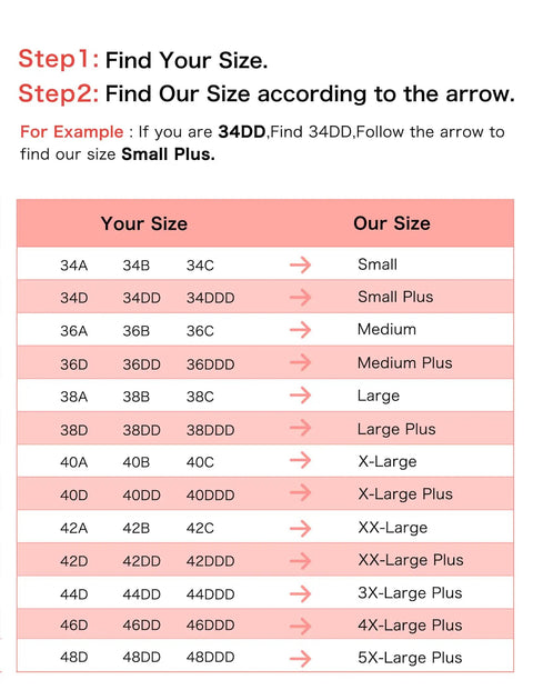 Size chart for Zip Front High Impact Sports Bra For Gals Plus Size XL Haze Blue Zero Bounce with size conversion guide.