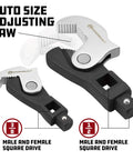 Super Handy 2 Piece Set Of Spring Loaded Crowfoot Wrenches That Automatically Adjust To The Right Size with adjusting jaws.