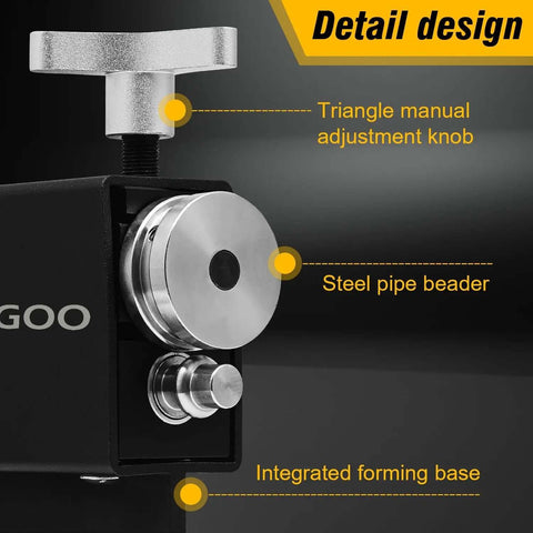 Close-up of the Bead Roller Tubing Beader Tool For Intake And Intercooler Tubing showing adjustment knob and pipe beader.