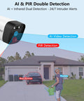 Outdoor Wireless Security Camera System With Built In Monitor And NVR Dual Antenna Cameras AI PIR detection in home setting