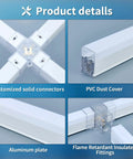 Hexagon Garage Light 30 Pack Ultra Bright LED Hex Lights 34100 Lumens 6500K Natural White featuring connectors and plates