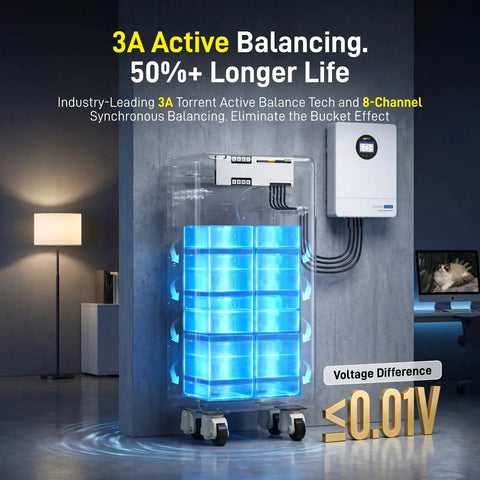 Top Shelf Heavy Duty 48V 314Ah LiFePO4 Battery With 300A Smart BMS And Bluetooth App Control For Solar Home Backup Or RV Off Grid Energy Storage Zero Hassle No Sweat Operation with active balancing technology