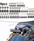 60 Piece Electric Motor Carbon Brush Set With 10 Different Sizes Replacement Kit For Hammer Drills Circular Saws Angle Grinders
