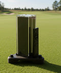 Pro Grade Golf Swing Analyzer Base With Remote Storage For Hitting Mats And Golf Training Adjustable Three Point Leveling Stand