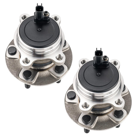 Pair Rear Wheel Hub Bearing Assembly For 2012 2018 Ford Focus With ABS 5 Lug 512466 Compatible Premium 55 Carbon Steel Bearings