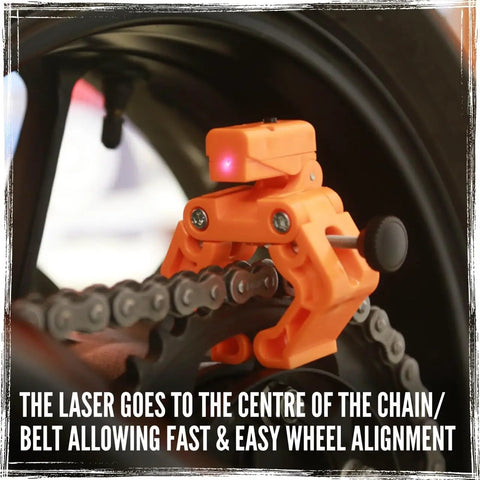 Keep Your Ride Rolling Smooth With This Universal Motorcycle Laser Wheel Alignment Tool engineered for dead nuts sprocket tracking, laser on chain.