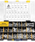 Grab And Go 3010 Piece Hardware Assortment Kit With SAE And Metric Phillips Bolts Grade 8.8 Metric Hex Bolts Matching Nuts And Lock Washers In Four Trays For DIY Projects And Home Improvement.
