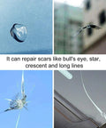 Windshield Repair Kit With Nano Resin Fluid For Quick Fix Of Small Chips To Cracks, Easy To Use Glass Repair Fluid For Auto Glass