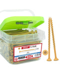 Epoxy Coated Wood Screws For Pressure Treated Lumber Self Tapping Torx Drive Flat Head Kit With T25 Bit 9x3 Inch Tan Finish