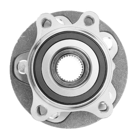 Heavy Duty Front Wheel Bearing Hub Assembly For Toyota Highlander RAV4 Prime Hybrid And Sienna With Encoder Abs 5 Lug top view of sleek metal design.