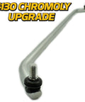 Beefed Up Tie Rod Replacement For Lawn Mower And Garden Tractors Front Steering Linkage 23.75 Inch 4130 Chromoly Steel Upgrade With Crimped Ends 50 Percent Stronger Fits GX255 LX289 LX280 GT225 GT235 GT245 And More, threaded end close-up