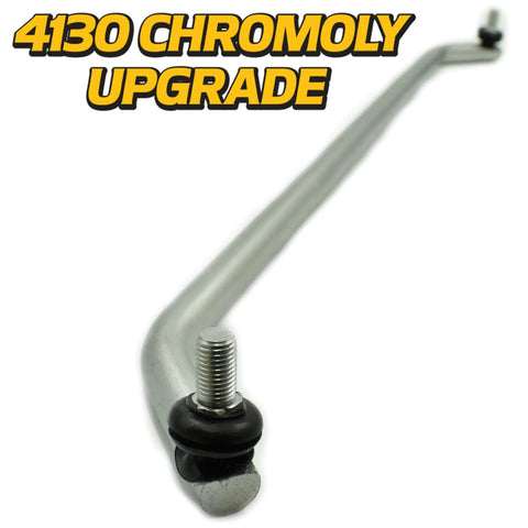 Beefed Up Tie Rod Replacement For Lawn Mower And Garden Tractors Front Steering Linkage 23.75 Inch 4130 Chromoly Steel Upgrade With Crimped Ends 50 Percent Stronger Fits GX255 LX289 LX280 GT225 GT235 GT245 And More, threaded end close-up