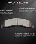 Front Ceramic Brake Pads Kit D1414 For Ford Expedition 2010 2019 Ford F150 2010 2019 Lincoln Navigator 2010 2018 pad structure