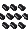 10 Pack Black Golf Shaft Ferrules Taper Tip 5/8 Inch Length, 0.355 Inch Diameter, for Titleist Irons, displayed in a row