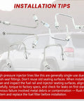 High Performance 6 Piece Fuel Injection Lines For Dodge Cummins Diesel Replace 4935976 4935982 4935981 set, steel lines