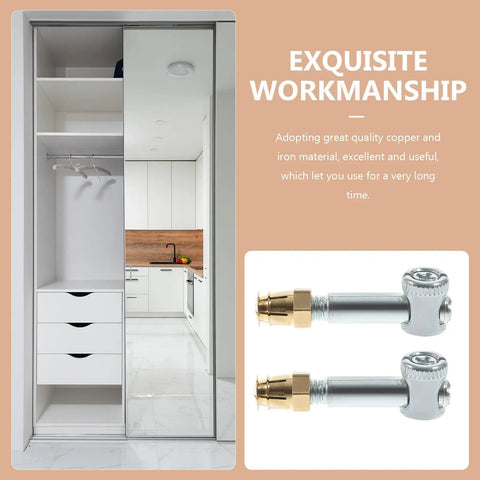 Invisible Furniture Connector Screw Nut Set 4 Piece 35mm Cabinet Assembly Hardware Kit in modern wardrobe