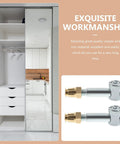 Must Have Furniture Assembly Screw Kit 35mm Invisible Connecting Nuts 4pcs for cabinets in closet installation view