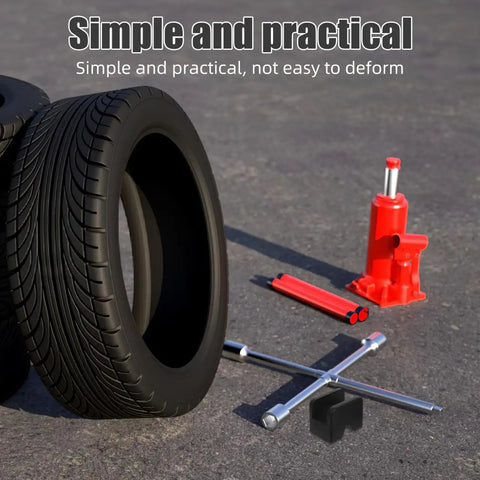 Jack Pad Cover Kit For Car Jacks, Rubber Cushions Protect Pinch Welds And Frame Rails When Lifting displayed with jack and tools