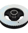 Top view of Beefed Up Harmonic Balancer Replacement For Mazda 3 2007 To 2013 Mazda 6 2006 To 2007 And Mazda CX7 2007 To 2012 Crankshaft Belt Drive Pulley Black OE Style
