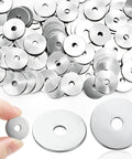 Bulk 400 Piece Zinc Plated Carbon Steel Flat Washers 4mm ID X 20mm OD X 1mm Thick Metal Fender Washers For Screws Bolts Furniture Repair