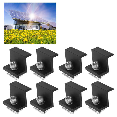 Top Tier 12 Piece Z Shaped Aluminum Solar Panel Mounting Bracket And No Sweat Clamp Kit For 35 Millimeter on black brackets.