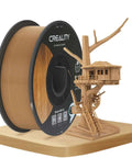 Wood Filament PLA 1.75mm For 3D Printing Real Wood Texture Silk Finish 1kg Spool shown with treehouse model