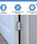 4 Pack Self Closing Screen Door Hinges Two and Three Quarter Inch Adjustable Heavy Duty Steel Spring Loaded Door Closers installed on door