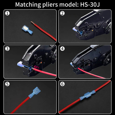 Premium 120 Piece Spade Connectors Kit With Nylon Fully Insulated Quick Disconnect Terminals for Auto and Electronics