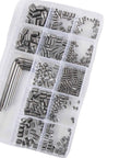 Headless Cup Point Set Screw Kit Pro Grade 304 Stainless Steel M3 M4 M5 M6 M8 Sizes 780 or 1170 Pcs Divided Storage Case