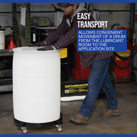 Bad Boy Heavy Duty Drum Dolly Cart Built For 55 Gallon Barrels Featuring A Knockout Nine Hundred Pound Load Capacity And Rust Resistant Powder Coated Steel Frame To Haul Oils Safely Around The Workshop With Zero Stress