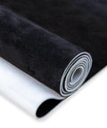 Rolled black suede auto headliner fabric with foam backing (98" L × 60" W)