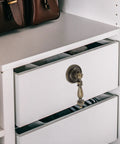 Vintage Cabinet Knobs With Sturdy Heavy Duty Drawer Pulls For Dressers And Interior Doors Hella Durable Hardware For An Instant Room Glow Up Easy Mount Two Pack on a white dresser.