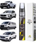 Ford Exact Color Touch Up Paint Kit For Nicks And Chips 2 In 1 Quick And Easy Car Scratch Repair With Exact Color Match Oxford White Z1, featuring vehicles and touch-up pen.
