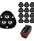 12 Pack Small Appliance Caster Wheels Sticky Swivel Sliders Mini Self Adhesive Wheels For Stand Mixers Coffee Makers Air Fryers And Other Kitchen Appliances Black Durable Non Slip Feet For Easy Mobility And Gentle Floor Protection On Countertops